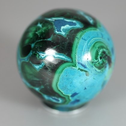 Chrysocolla & Malachite Crystal Sphere ~47mm