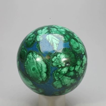 Chrysocolla & Malachite Crystal Sphere ~47mm