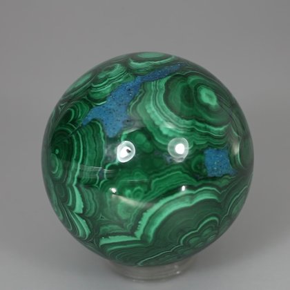 GORGEOUS Chrysocolla & Malachite Crystal Sphere ~5.6cm