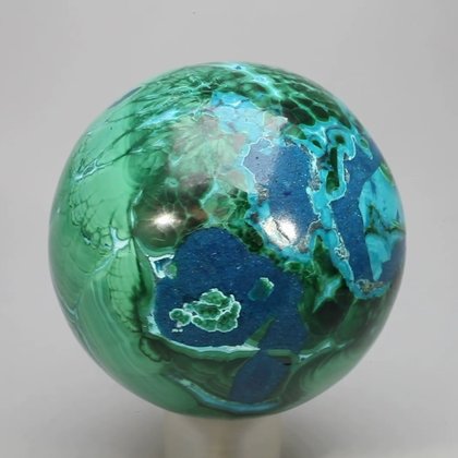 Chrysocolla & Malachite Crystal Sphere ~53mm
