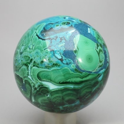 Chrysocolla & Malachite Crystal Sphere ~54mm