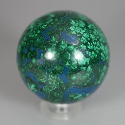 Chrysocolla & Malachite Crystal Sphere ~55mm