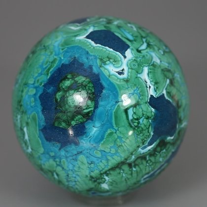 GORGEOUS Chrysocolla & Malachite Crystal Sphere ~6.2cm