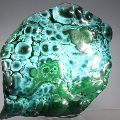 Chrysocolla and Malachite Polished Stone ~125mm