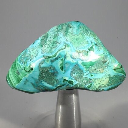 Chrysocolla and Malachite Polished Stone ~55mm
