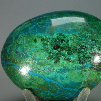 Chrysocolla and Malachite Polished Stone ~66 x 52mm