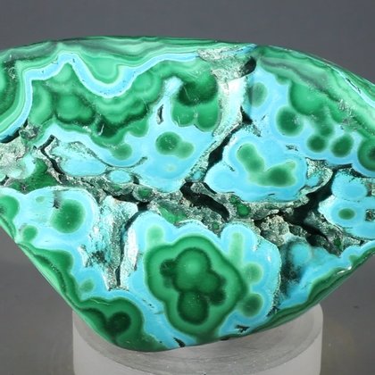 Chrysocolla and Malachite Polished Stone ~70mm