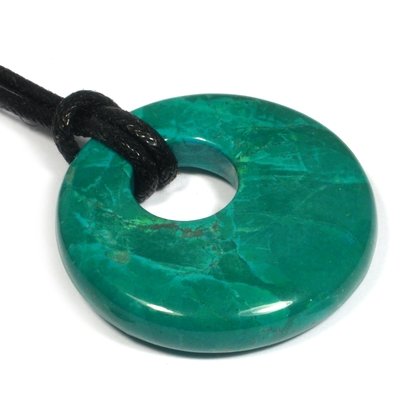 Chrysocolla Howlite Donut Pendant 'Understanding'