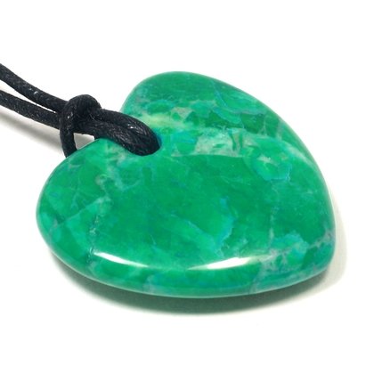 Chrysocolla Howlite Heart Necklace 'Understanding'