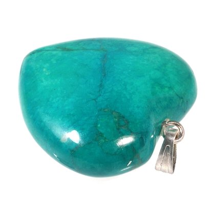 Chrysocolla Howlite Heart Pendant