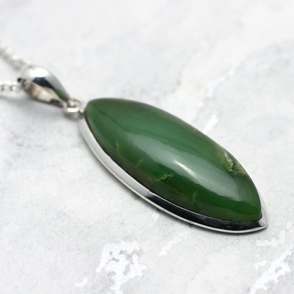 Chrysoprase & Silver Pendant ~40mm