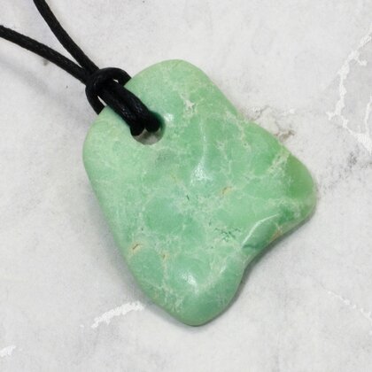Chrysoprase Pendant & Wax Cotton Cord ~33mm