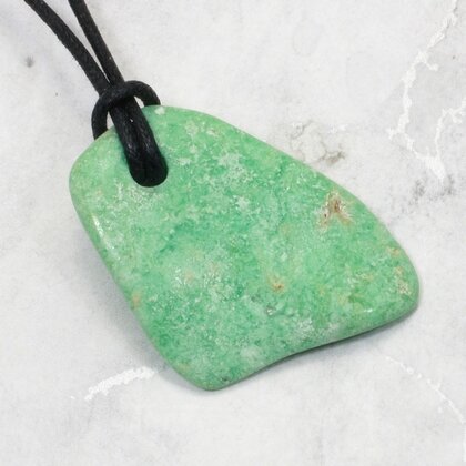 Chrysoprase Pendant & Wax Cotton Cord ~35mm