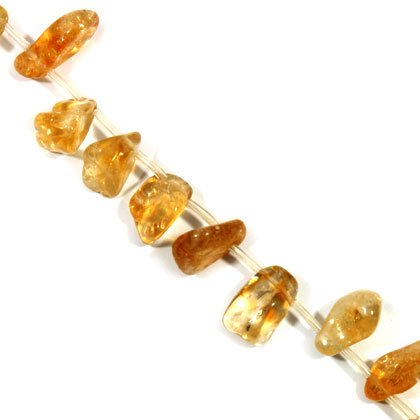 Citrine Crystal Beads - 15-20mm Offset Hole Tumble Stone