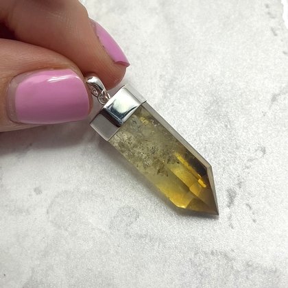 Citrine Polished Point Pendant ~33mm