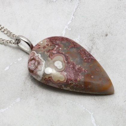 Crazy Lace Agate Gemstone Pendant ~37mm