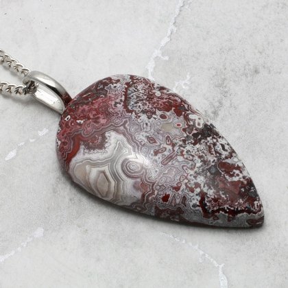 Crazy Lace Agate Gemstone Pendant ~37mm