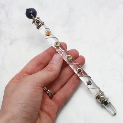 Crystal Chakra Healing Wand ~18mm