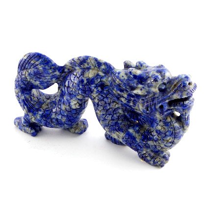 Lapis Lazuli Dragon Carving