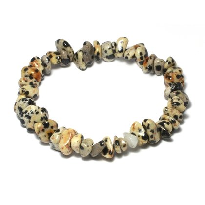 Dalmatian Jasper Gemstone Chip Bracelet