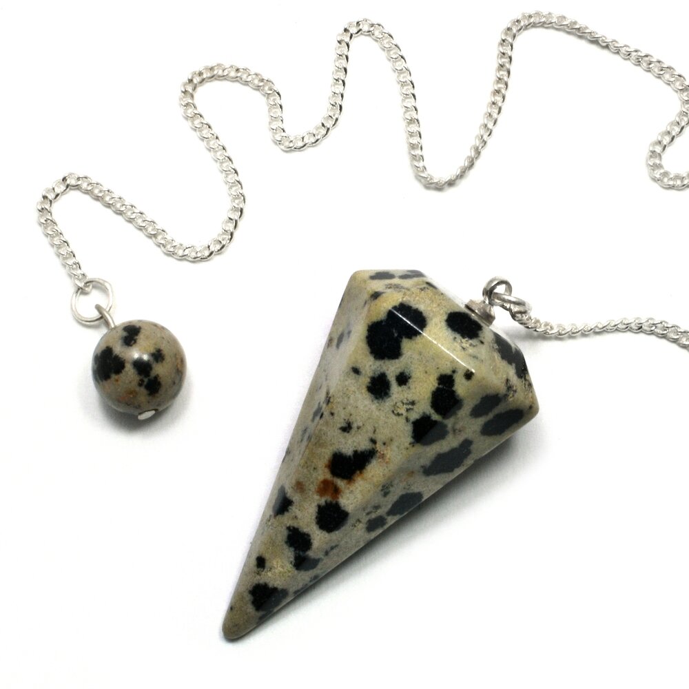 Dalmation Jasper Crystal Pendulum