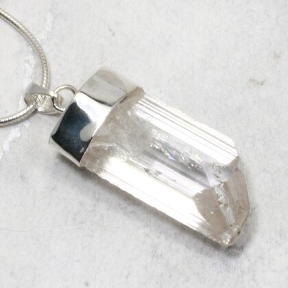 Danburite Healing Crystal 925 Silver Pendant ~27mm