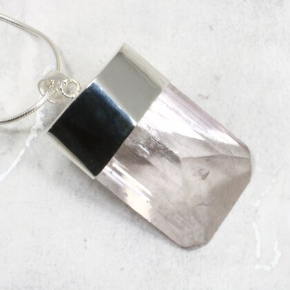 Danburite Healing Crystal 925 Silver Pendant ~35mm