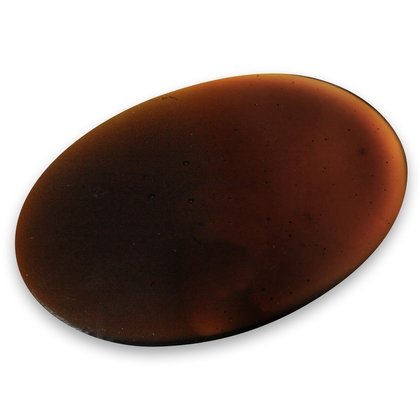 Dark Amber Obsidian Palm Stone