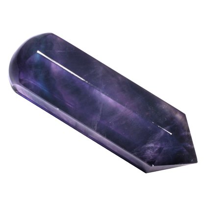 Dark Purple Rainbow Fluorite Crystal Massage Wand