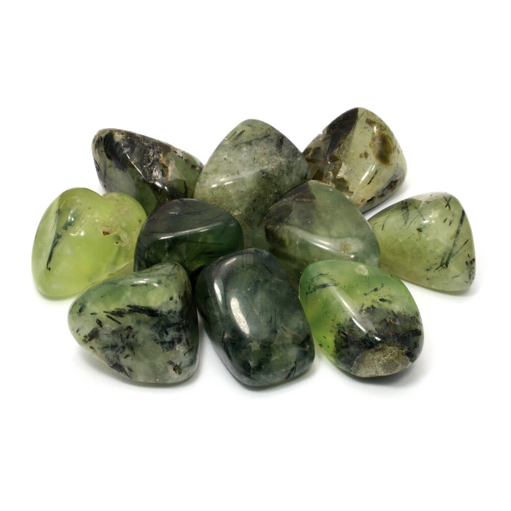 8 x Prehnite with Epidote Tumblestones Crystal 18mm-22mm A Grade Wholesale Bulk 