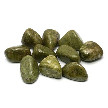 Epidote in Quartz Tumble Stone (20-25mm)