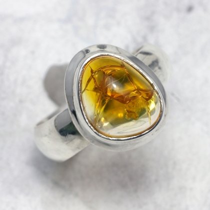 Ethiopian Fire Opal Ring in 925 Silver