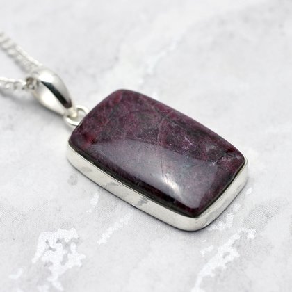 Eudialyte & Silver Pendant  ~27mm