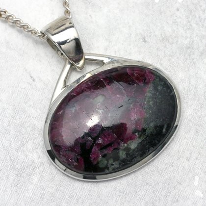 Eudialyte & Silver Pendant  ~32mm