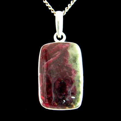 Eudialyte & Silver Pendant - Rectangle 25mm