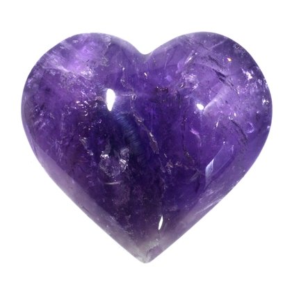 Exceptional Amethyst Polished Heart  ~60mm