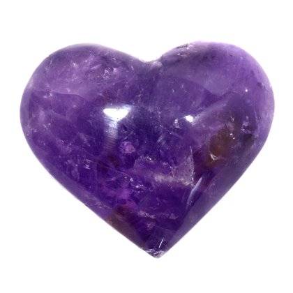 Exceptional Amethyst Polished Heart  ~63mm