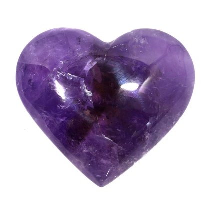 Exceptional Amethyst Polished Heart  ~63mm
