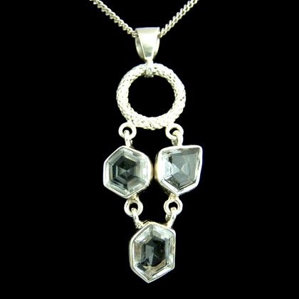 Faceted Quartz Nugget Pendant 60mm