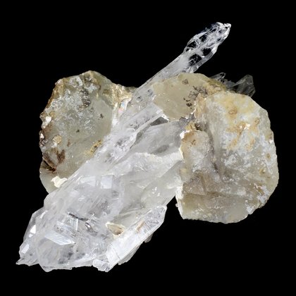 Faden Quartz with Calcite Crystal Specimen ~50mm