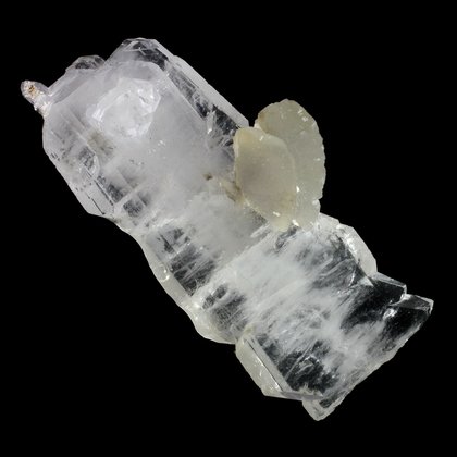 Faden Quartz with Calcite Crystal Specimen ~56mm
