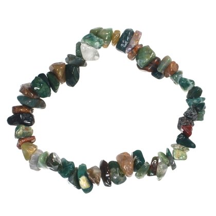 Fancy Jasper Gemstone Chip Bracelet