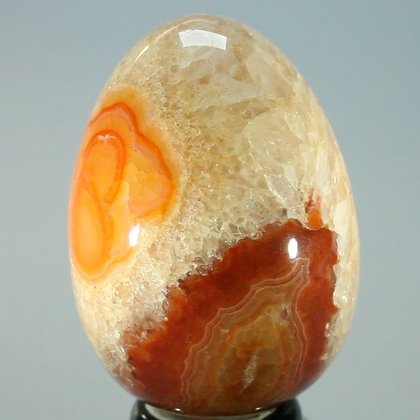 Fire Agate Crystal Egg ~48mm