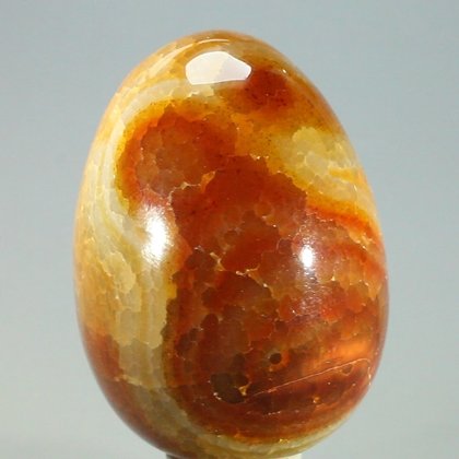 Fire Agate Crystal Egg ~48mm