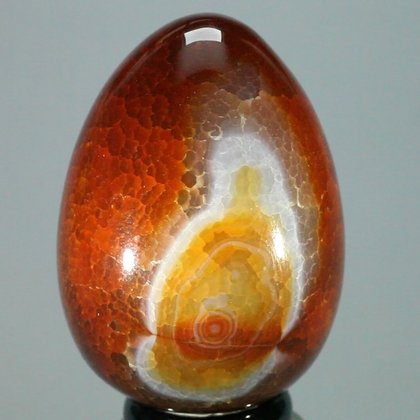 Fire Agate Crystal Egg ~48mm