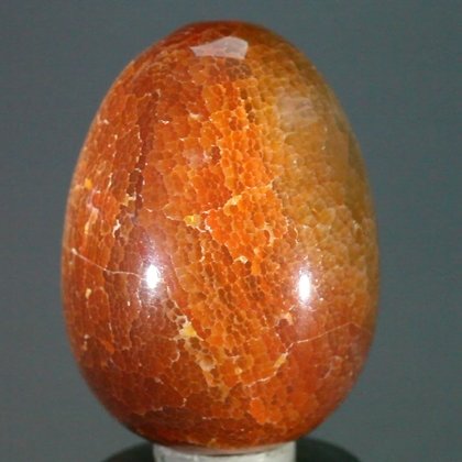 Fire Agate Crystal Egg ~47mm