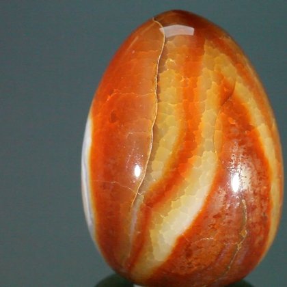 Fire Agate Crystal Egg ~48mm