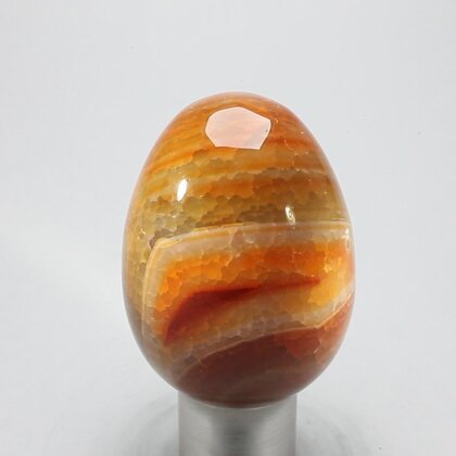 Fire Agate Crystal Egg ~48mm