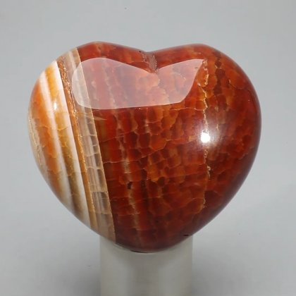 Fire Agate Crystal Heart ~45mm