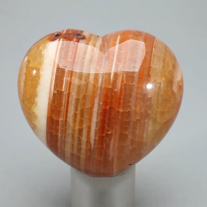 Fire Agate Crystal Heart ~45mm